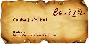Csuhaj Ábel névjegykártya